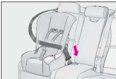 LEXUS LS XF50 Phase 2 (2020) - Siège de sécurité infant fixé avec une ceinture de sécurité - 1