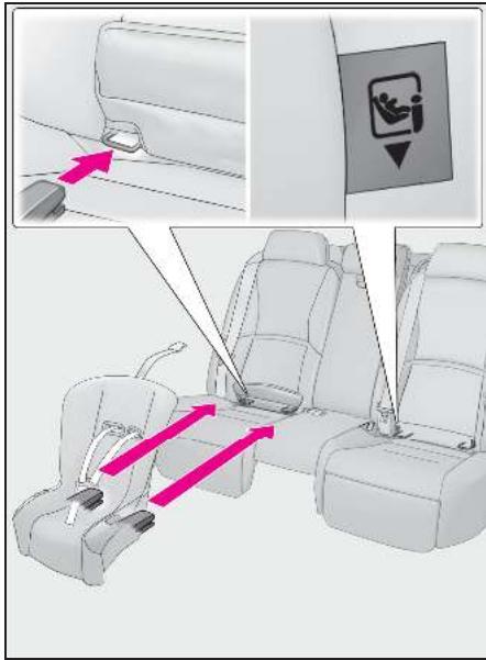 LEXUS LS XF50 Phase 2 (2020) - ■ Installation avec ancrage inférieur ISOFIX (siège de sécurité infant ISOFIX) - 3