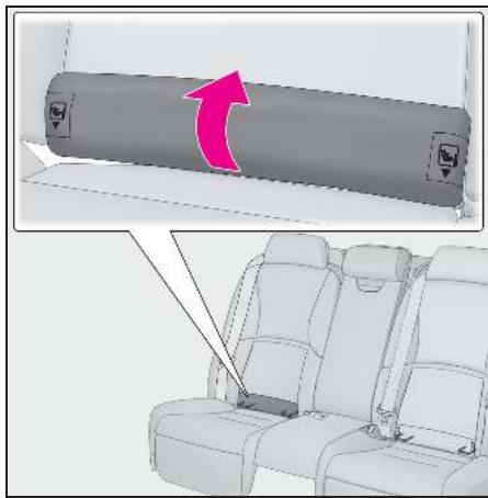 LEXUS LS XF50 Phase 2 (2020) - ■ Installation avec ancrage inférieur ISOFIX (siège de sécurité infant ISOFIX) - 1