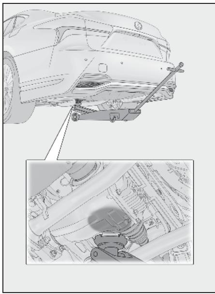 LEXUS LS XF50 Phase 2 (2020) - Emplacement du point de levage - 3