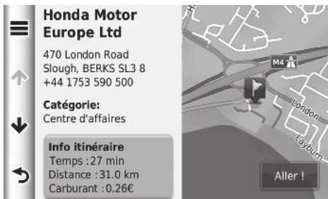Honda Civic 9 Phase 1 (2012-2015) - Visualisation de la carte de destination - 1