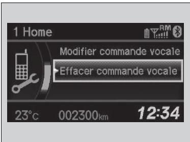 Honda Civic 9 Phase 1 (2012-2015) - Pour effacer une commande vocale - 1