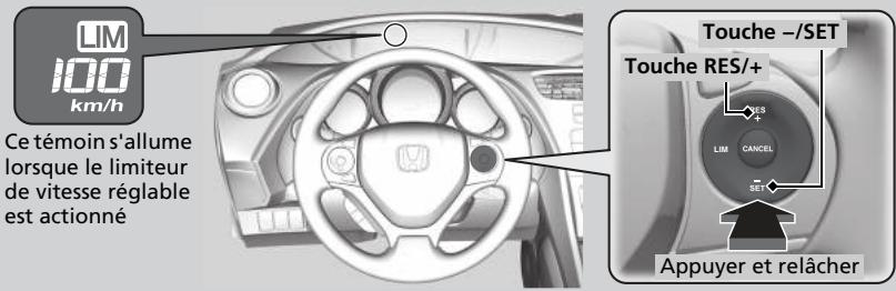 Honda Civic 9 Phase 1 (2012-2015) - Pour régler la vitesse du vehicule - 1