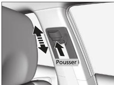Honda Civic 9 Phase 1 (2012-2015) - Réglage de l'ancrage supérieur de ceinture de sécurité - 1