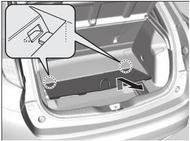 Honda Civic 9 Phase 1 (2012-2015) - Rangement d'objets avec le couvercle ouvert - 1