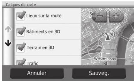 Honda Civic 9 Phase 1 (2012-2015) - HOME Navigation Paramètres Carte et vehicule Calques de carte - 1