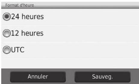 Honda Civic 9 Phase 1 (2012-2015) - HOME Navigation Paramétres Unités et Heure Format d'heure - 1