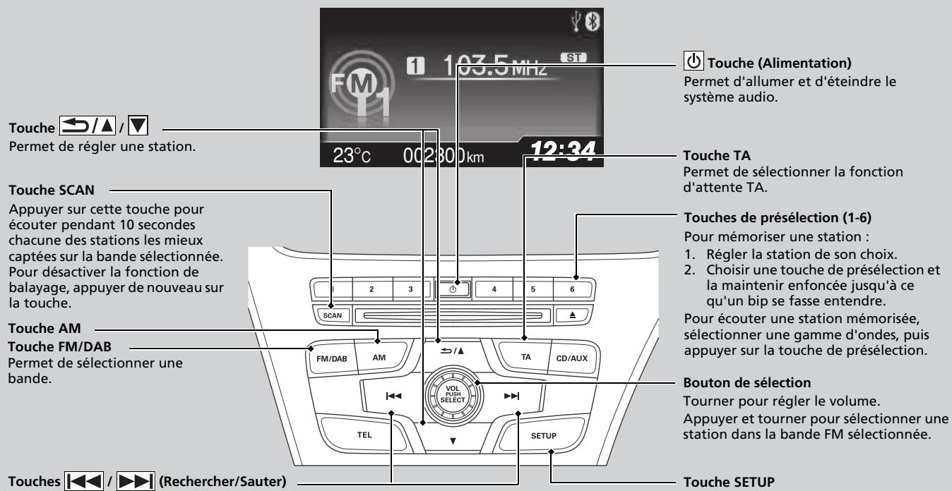 Honda Civic 9 Phase 1 (2012-2015) - Modèle avec système DAB (diffusion audio numérique) - 1