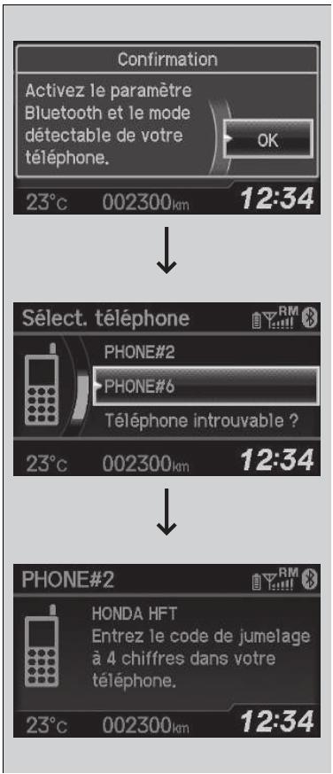 Honda Civic 9 Phase 1 (2012-2015) - Pour apparie un téléphone mobile (quand un téléphone est déjà apparie au système) - 2