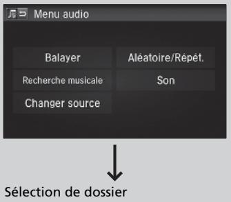 Honda Civic 9 Phase 1 (2012-2015) - Comment sélectionner un fichier à partir de la liste de recherche de musique (MP3/WMA/AAC) - 1