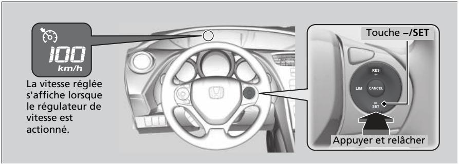 Honda Civic 9 Phase 1 (2012-2015) - Pour régler la vitesse du vehicule - 1