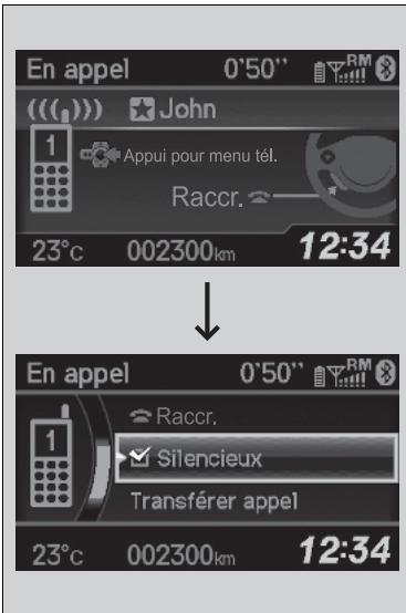 Honda Civic 9 Phase 1 (2012-2015) - Options pendant un appel - 1