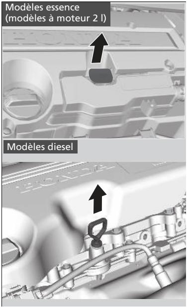 Honda Civic 9 Phase 1 (2012-2015) - Vérification du niveau d'huile - 1