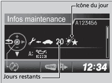 Honda Civic 9 Phase 1 (2012-2015) - Affichage des informations de rappel d'entretien - 1