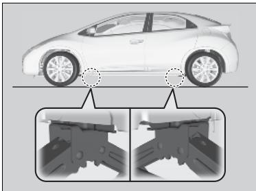 Honda Civic 9 Phase 1 (2012-2015) - Mise en place du cric - 1