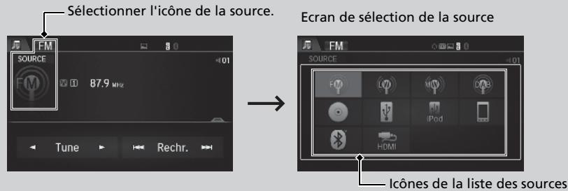 Honda Civic 9 Phase 1 (2012-2015) - Sélectionner une source audio - 1