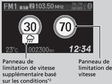 Honda Civic 9 Phase 1 (2012-2015) - Mises en garde affichées sur l'écran multi-informations interactif - 2