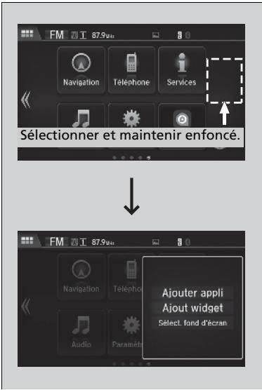 Honda Civic 9 Phase 1 (2012-2015) - Pour ajouter des icones d'application ou de widget sur I'ecran d'accueil - 1