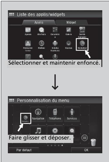 Honda Civic 9 Phase 1 (2012-2015) - Pour ajouter des icones d'application ou de widget sur I'ecran d'accueil - 2