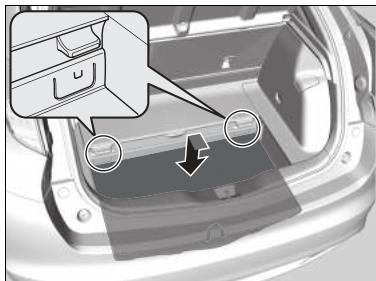 Honda Civic 9 Phase 1 (2012-2015) - ■ Rangement d'objets sur le couvercle posé au fond - 1