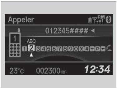 Honda Civic 9 Phase 1 (2012-2015) - Pour passer un appel en utilisant un numero de téléphone - 1