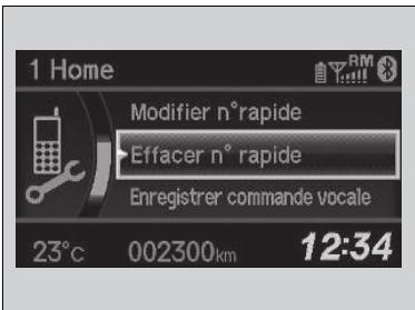 Honda Civic 9 Phase 1 (2012-2015) - Pour effacer un numero rapide - 1