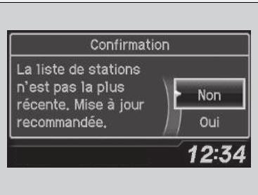 Honda Civic 9 Phase 1 (2012-2015) - Pour rechercher une station DAB de la liste de services ou de la liste de l'ensemble - 2