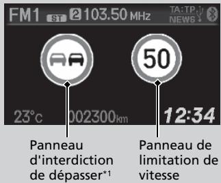 Honda Civic 9 Phase 1 (2012-2015) - Mises en garde affichées sur l'écran multi-informations interactif - 1