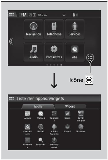 Honda Civic 9 Phase 1 (2012-2015) - Pour utiliser les applications ou widgets - 1