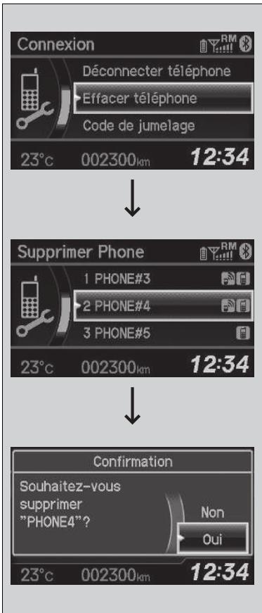 Honda Civic 9 Phase 1 (2012-2015) - Pour supprimer un téléphone appariete - 1