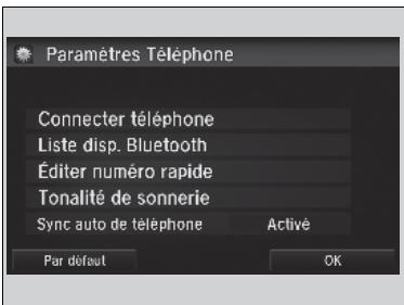 Honda Civic 9 Phase 1 (2012-2015) - Ecran des réglages du téléphone - 1