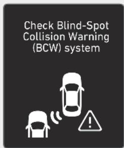 HYUNDAI Venue QX (2019) - Système d'alerte de collision d'angle mort désactivé. Radar obstrué - 1