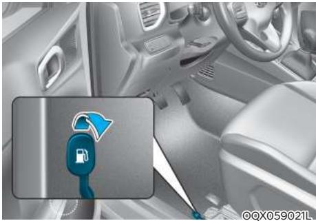 HYUNDAI Venue QX (2019) - Volet du réservoir à carburant Ouverture de la trappe de carburant - 1