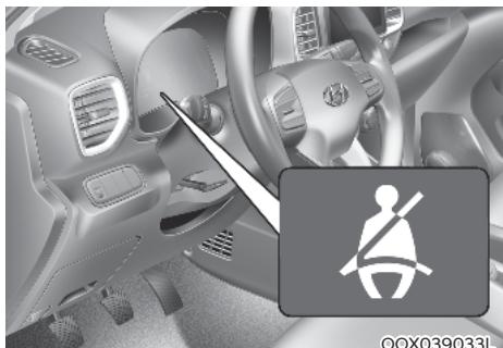 HYUNDAI Venue QX (2019) - Témoin de ceinture de sécurité Témoin d'avertissement de ceinture de sécurité (pour le siège conducteur) - 1