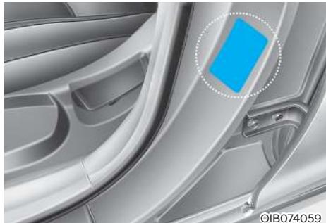 HYUNDAI Venue QX (2019) - ÉTIQUETTE D'HOMOLOGATION DU VÉHICULE - 1