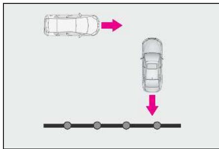 LEXUS LS XF50 Phase 1 (2017-2020) - Situations dans lesquelles le système peut fonctionner même s'il n'este aucune possibilité de collision - 4