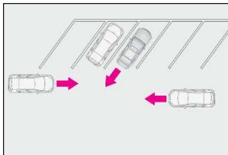 LEXUS LS XF50 Phase 1 (2017-2020) - Situations dans lesquelles le système peut fonctionner même s'il n'este aucune possibilité de collision - 6