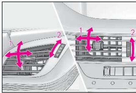 LEXUS LS XF50 Phase 1 (2017-2020) - Emplacement des sorties d'air - 2