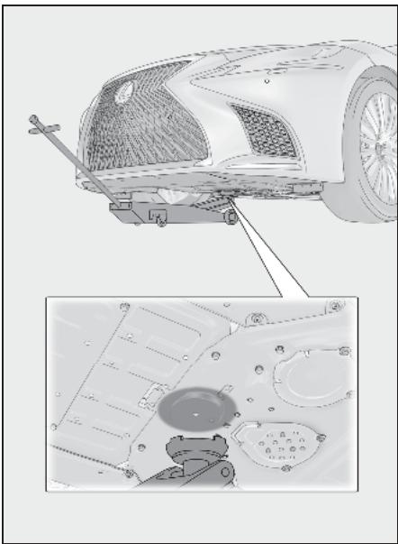 LEXUS LS XF50 Phase 1 (2017-2020) - Emplacement du point de levage - 1