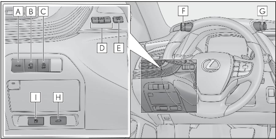 LEXUS LS XF50 Phase 1 (2017-2020) - Commandes - 1