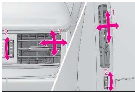 LEXUS LS XF50 Phase 1 (2017-2020) - Emplacement des sorties d'air - 3