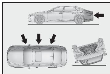 LEXUS LS XF50 Phase 1 (2017-2020) - Conditions de déploiement des airbag SRS (airbags frontaux SRS/airbags de coussin de siege SRS) - 2