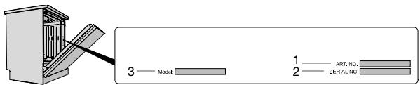 3—Model 1—APT. NO. 2—CERIAL NO.