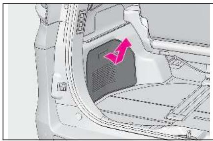 LEXUS LM AW10 Phase 2 (2023) - Retrait du couvercle de la batterie 12 volts - 1