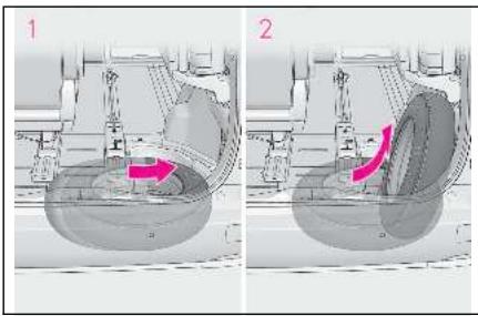 LEXUS LM AW10 Phase 2 (2023) - Extraction de la roue de secours - 2