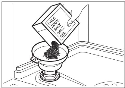 AEG FSE54600Z - Comment replir le réservoir de sel regénérant - 1