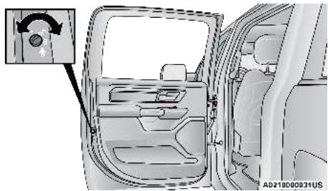 RAM 1500 Phase 2 (2024-2025) - SYTÉME DE VERROUILLAGE SECURITÉ- ENFANTS - PORTES ARRÊRÉ - 1