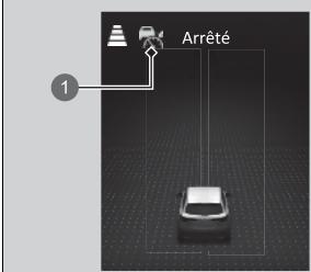 Honda ZR-V (2022) - Le vehicule détecté devant vous est dans le champ de détction de l'ACC avec maintien de distance de sécurité à basse vitesse et ralentit jusqu'à l'arrêt - 4
