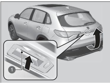 Honda ZR-V (2022) - Utilisation de la poignée extérieure du hayon - 1