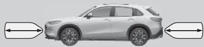 Honda ZR-V (2022) - Emplacement et portee des capteurs - 4